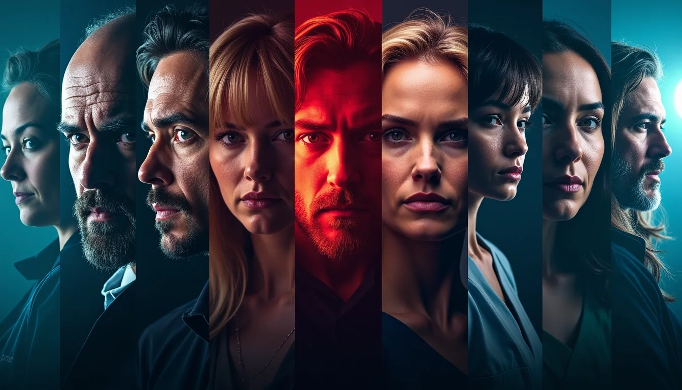 Montagem com pôsteres das séries mais assistidas