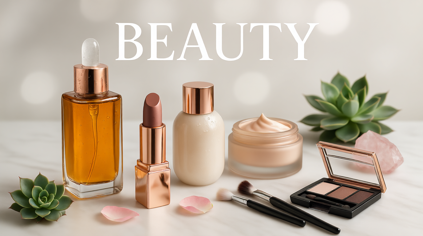 Kit de skincare feminino com cremes e séruns